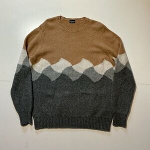 Drumohr Super Geelong Lambswool Knit Made In Italy Multicolored Pullover Sweater